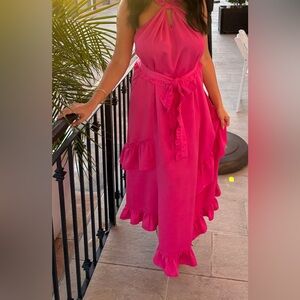 Derek Lam Pink Ruffled Dress